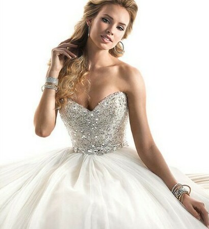 wedding dress, Couture and corset