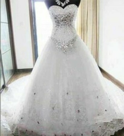 wedding dress, cristal and corset