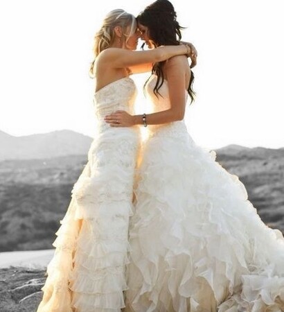 gay, wedding dresses and cute couple