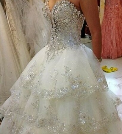 dress, corset and crystal