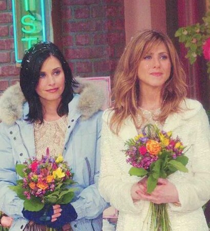 monica geller, rachel green and snow