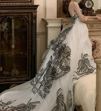 wedding dress, bordado and vestido de novia