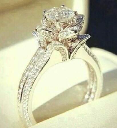 flower cut, flower diamond cut and wedding ring