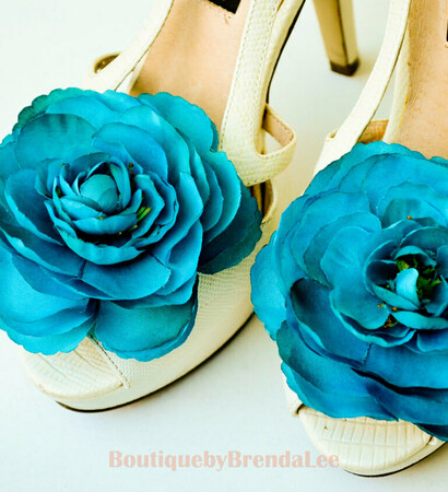 flower shoes, shoe clips and bridal flower