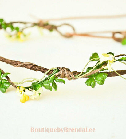 headband, circlet and yellow flower