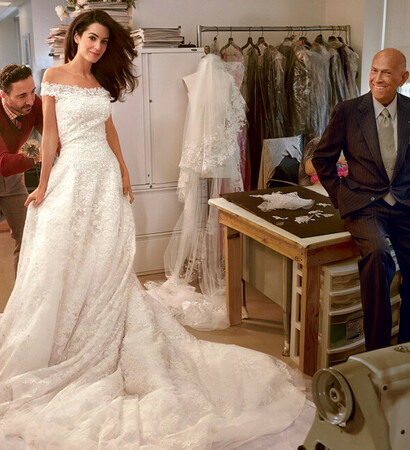 bridal, oscar de la renta and george clooney