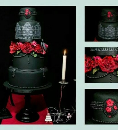 roses, dark and red