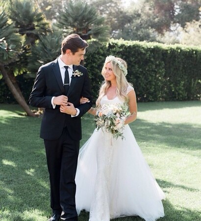 bride, groom and vanessa hudgens