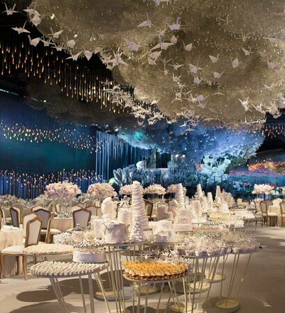 crystals, Swarovski and cranes