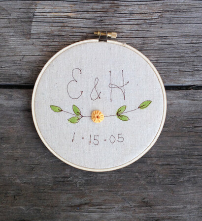 anniversary, gifts and embroidery