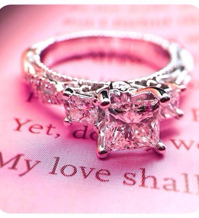 ring, diamond and pink diamond