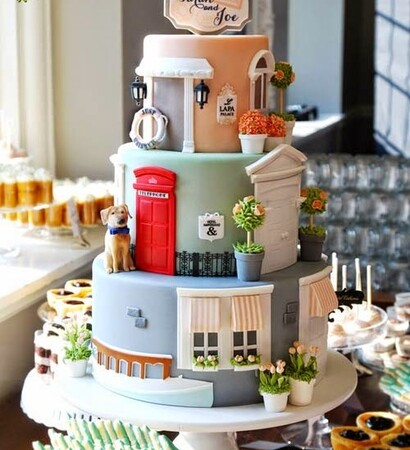 wedding cake, unique cake and themed cake
