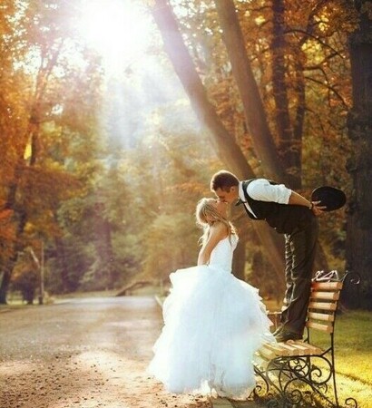love, bench and dress