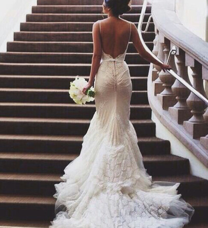 wedding dress, beautiful and bouquet