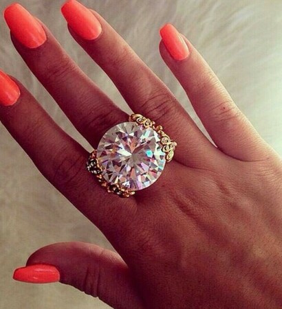 diamond, nails and huge