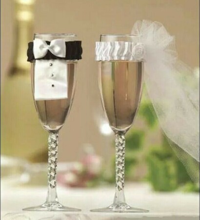 champagne glasses and elegant