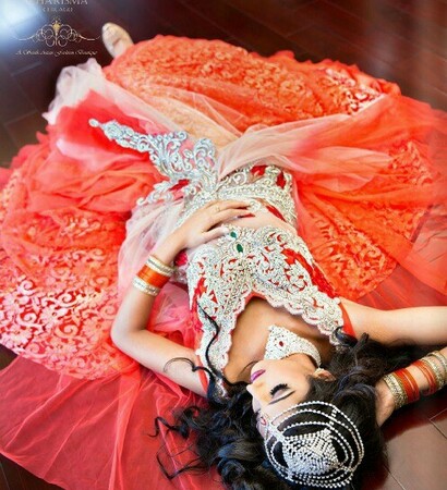 henna, dulhan and lehenga