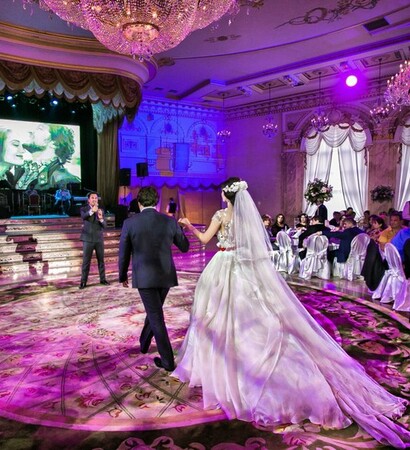 wedding dress, russia and farid and aida
