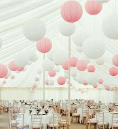 wedding venue decoration, wedding tent decoration and hanging lanterns