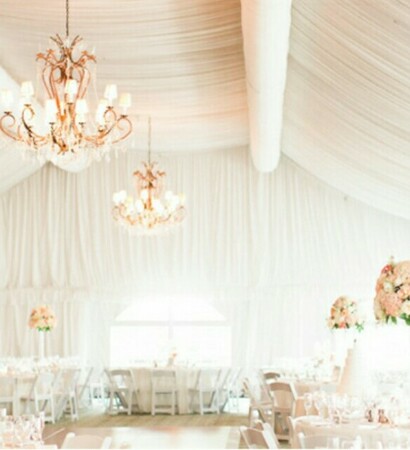 wedding decorating ideas, wedding tent decoration and chandeliers
