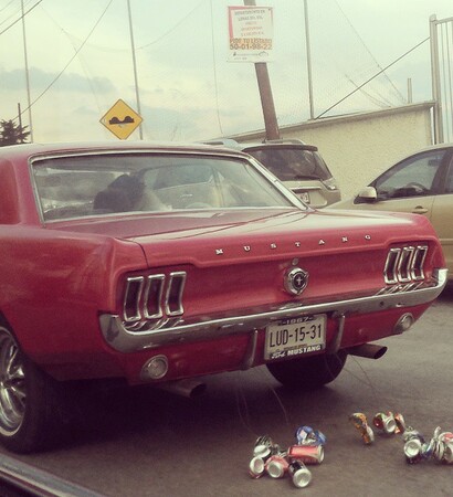 mustang, way and car