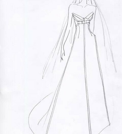 sketch, dress and vestido