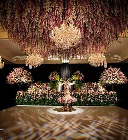 restaurant, reception and flower
