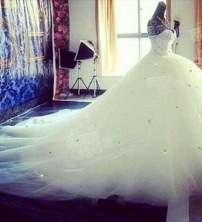 lace, white and poofy