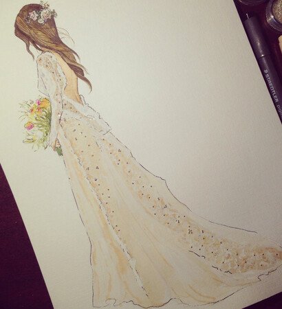 fashionillustration, weddingdress and fashion