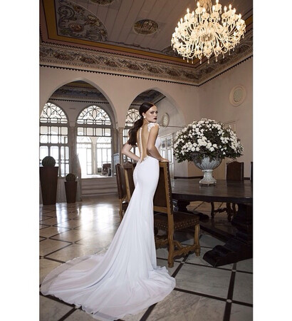hadas cohen, white dress and bridal gown