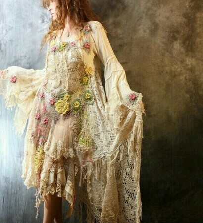vintage, dress and bohemian