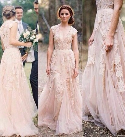 country wedding dress, wedding dresses and v neck dress