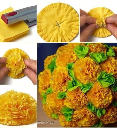 paper craft, paper flower ball and tutorial