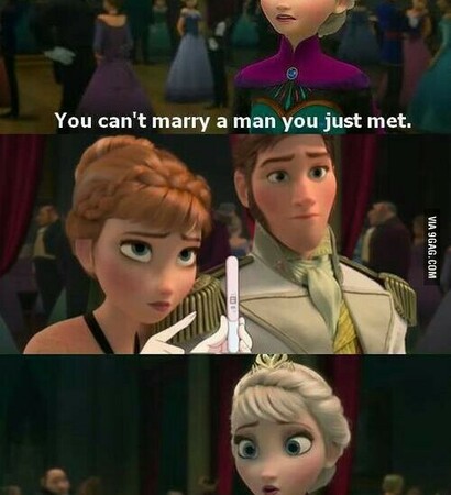 frozen, funny and marry