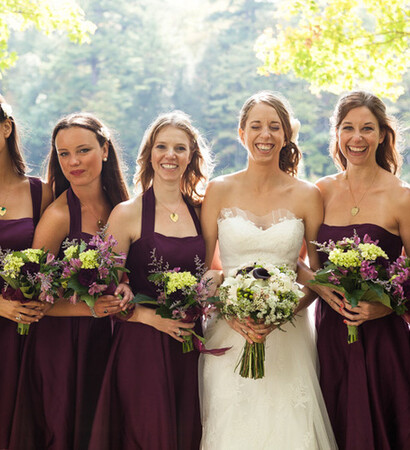 real wedding, bridemaids and groom