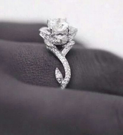 diamonds, rose and engagement