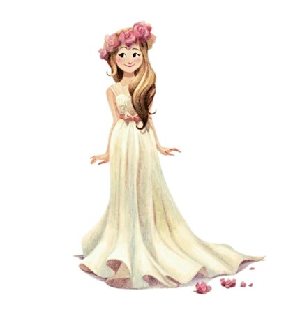 dress, blushing and bride