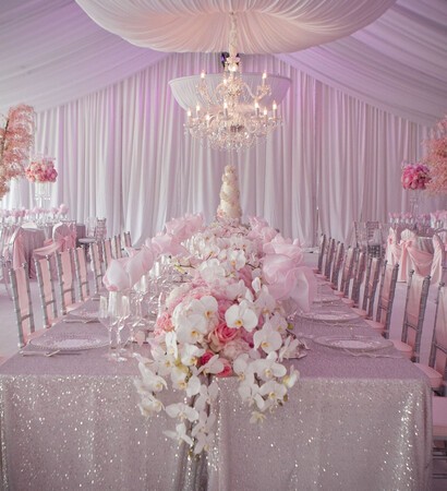 pink, stunning and reception