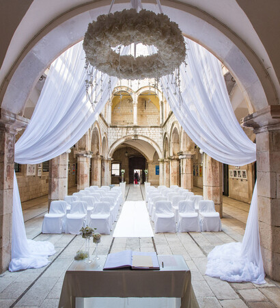 sponza palace wedding, dubrovnik wedding and wedding in sponza