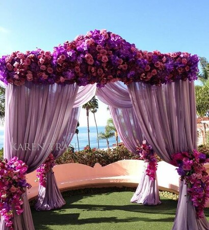 arch, tropical and purple