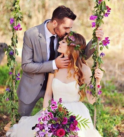 dress, kiss and flowers