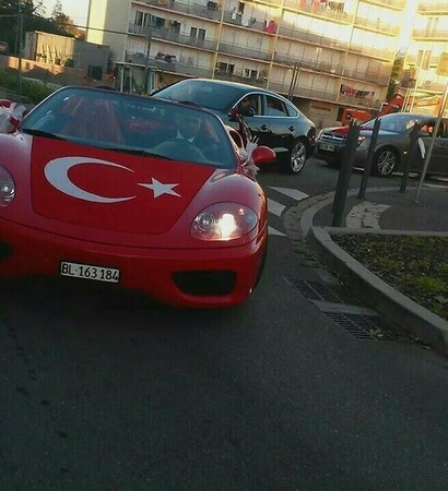 car, bayrak and cars