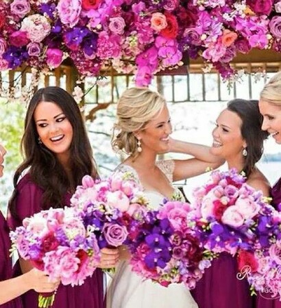 bridemaid, bride and dress