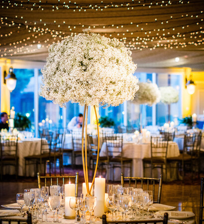 bouquet, flowers and lights