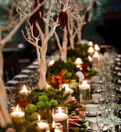 holiday, decor and dinner party