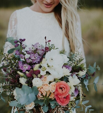 beautiful, bouquet and bohobride