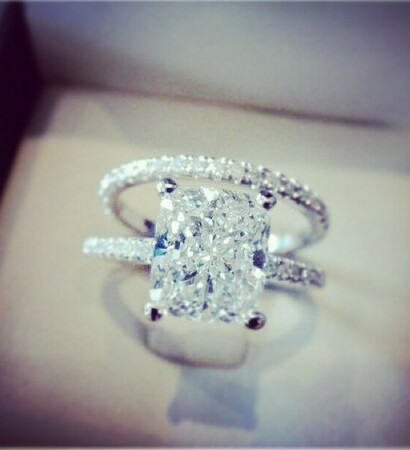 silver, diamonds and engagementring