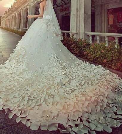 fashion, wedding dress and view