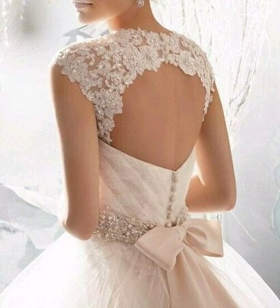 back, wedding dress and fashion