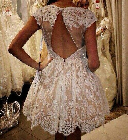 back, wedding dress and dress